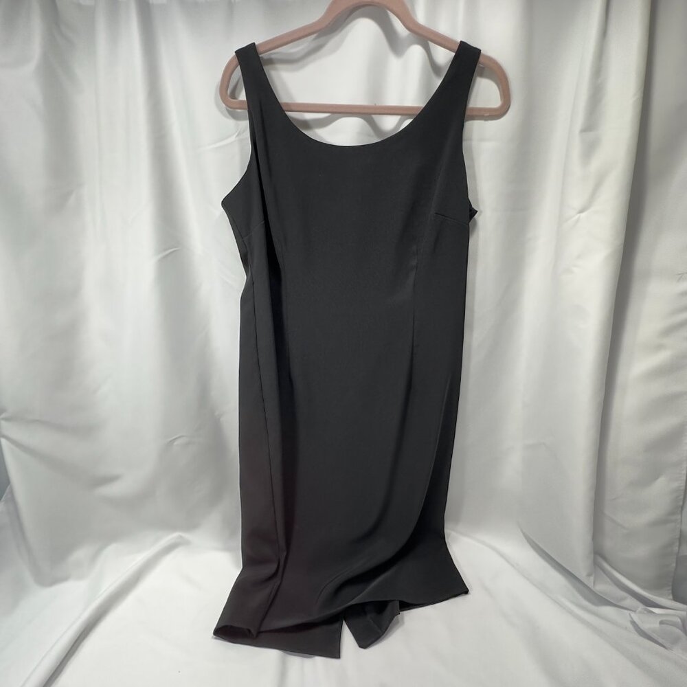 Studio 1 SZ12 Sleeveless Tank Little Black Dress Straight Slit in Back Lined